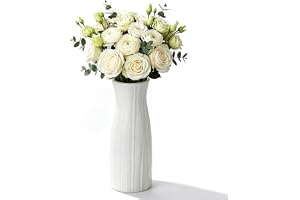 LLOUSSAK Vas plast vit, 20,5 cm, okrossbar modern dekorativ vas