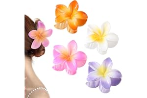 DULSPUE mollette capelli donna,pinze per capelli,mollettone capelli donna,fermaglio capelli donna,Clip fiore a colori sfumati ((bianco, viola, rosa, arancione))