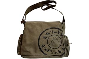 BXCNCKD Borsa da uomo in tela coreana Borsa a tracolla da uomo grande capacità Borsa informatica casual verde militare taglia unica