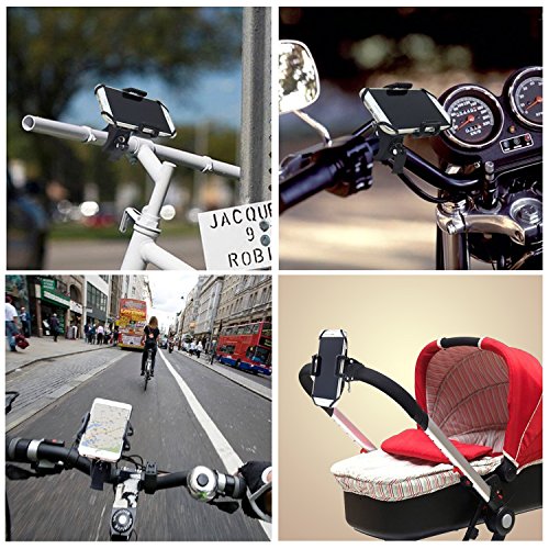 Fahrrad Handyhalterung / Motorrad Handyhalterung, Universal 360 Grad Drehbarer Fahrrad Smartphone Handyhalter Halterung für iOS Android Smartphone GPS-Gerät - 8