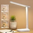 Amazon Brand - Umi LED Desk Lamp | 1200mAh Rechargeable Battery | 3 Light Modes | 360° Adjustable | Touch Sensor | Foldable & Eye-Caring Study Lamp for Home, Office & Kids' Desk (USB Charging, White)