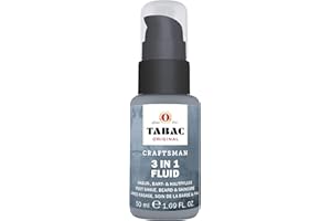 ‎TABAC ORIGINAL Tabac® Craftsman | 3in1 Fluid beruhigt die Haut nach der Rasur - pflegt zeitgleich Haut und Bart | 50ml