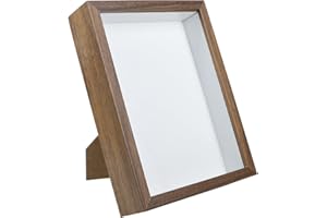 Qaixwuyi 3D Marco Fotos Flores Secas Huecas Marco Espécimen Mariposa Marco Fotos Objetos Rellenables Profundo Madera Puede Contener Objetos Recuerdo Flores Secas