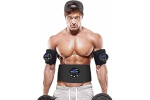 Yonars EMS Trainingsgerät, EMS Bauchmuskeltrainer mit 6 Modi & 18 Intensitäten, USB-Wiederaufladbarer Tragbarer Elektrostimulatoren Bauchtrainer Elektrisch für Bauch Arm Bein, für Bauch, Arm