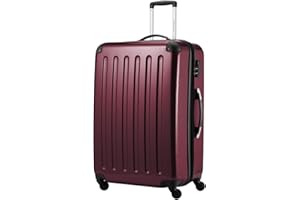 HAUPTSTADTKOFFER - Alex - Bagage Rigide Valise Grande Taille, Trolley avec 4 Roues multidirectionnelles, 75 cm, 119 litres, Extensible,Bordeaux