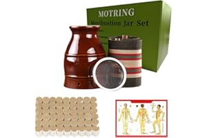 MOTRING Moxibustion Ceramic Jar Moxa Sticks Burner Holder Portable Scraping Cup Pure Set Tool