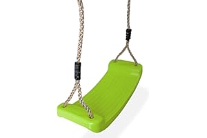 ‎HOQ HOQ Schaukel-Sitz - verstellbares Schaukel-Brett - rutschfeste Kinder-Schaukel - Garten- & Spielplatz-Zubehör - Indoor & Outdoor - Apfel-Grün