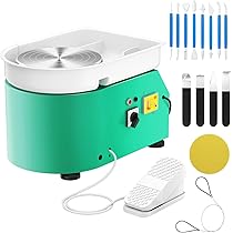 Tornio Per Ceramica Elettrico 25 Cm 280W - Macchina Per Modellare Argilla Con Piedini Regolabili - Foto 13