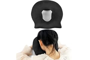 SAJEURE Breathe Easy Face Down Pillow, Face Down Pillow After Eye Surgery or BBL Recovery, Retinal Detachment Vitrectomy Recovery Equipment, Face Down Pillow For Sleeping, Home Massage Headrest, Black