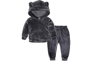 DAY8 ENSEMBLE FILLE DAY8 Ensemble Bébé Fille Automne Vêtement Enfant Fille 1-6 Ans Hiver Manche Longue Pas Cher a la Mode Sweat Fille avec Capuche Sport Top Chemise Blouse Printemps + Pantalons