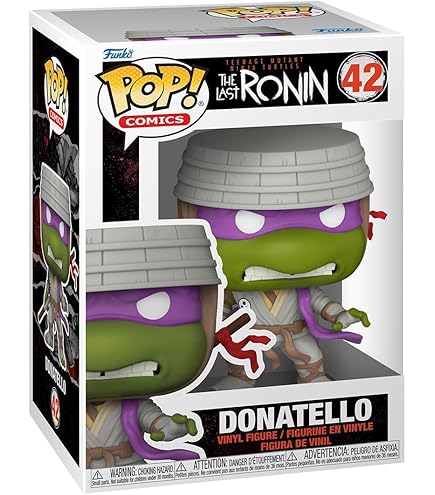 Funko POP Teenage Mutant Ninja Turtles Donatello Black & White Chase Edition With Box Protector
