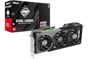 ASRock AMD Radeon RX 9070 XT Steel Legend Dark - Tarjeta gráfica DDR6 de 16 GB