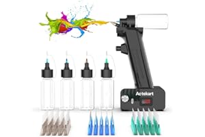 Actekart No-Clean Airbrush Kit with Disposable Nozzles (50pcs x 0.2mm & 100pcs x 0.3mm & 100pcs x 0.5mm Disposable Nozzles)- 30PSI Rechargeable Portable Cordless Airbrush Spray Gun