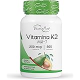 VitaminPure VITAMINA K2 MK-7 200mcg All Trans, 365 Compresse Vegane di Origine Naturale (Natto), Scorta 1 Anno, Vit K2 Menach