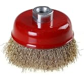 Sa&ccedil;aklı &Ccedil;anak Fır&ccedil;a Yuvarlak &Ccedil;elik Sarı Telli Taşlama Fır&ccedil;ası (65 mm)