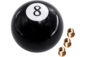 HISports Pommeau de levier de vitesse pour voiture - Noir - 8 boules de billard - Pommeau de levier de vitesse universel - 8 balles - Pommeau de levier de vitesse manuel - Pour voitures manuelles