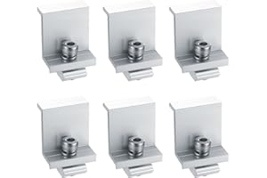 FULUSHOUXI 6 szt. wspornik do modułu solarnego, zaciski końcowe, fotowoltaiczne panel słoneczne, zaciski krawędziowe, mocowanie modułu solarnego, uchwyt systemu do panela