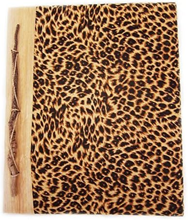 Large Handmade Photo Album animal print fabric cover & Handmade Paper