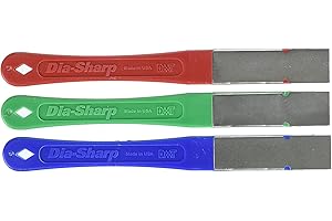DMT Dia-Sharp Mini-Hone Kit, set de 3 affûteurs diamant à 3 granulométries, 6,35 cm / 2,5 pouces, D2K