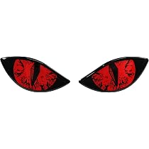 Autocollant Mural Tache Avec Yeux Rouge - Environ 20x20 Cm, Vinyle, Fait Main En France
