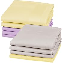 FOMANN 6 Fazzoletti Da Taschino Da Uomo, Quadrati In Raso Di Seta, Tinta Unita, Per Matrimoni
