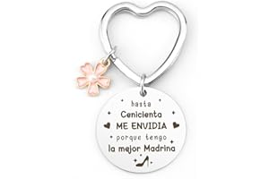 RATIFYALE Regalo Madrina Regalos Navidad Madrina Llaveros Originales Regalo para Madrina Regalo Padrinos Bautizo Quieres Ser Mi Madrina Regalos Bautizo para Madrina Regalo Cumpleaños Aniversario San Valentin
