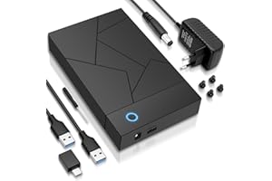 LUIRSAY Estación de acoplamiento USB 3.0 para discos duros de 2,5 y 3,5 pulgadas HDD/SSD, carcasa externa de 3,5 pulgadas con UASP, estación de acoplamiento para disco duro, adaptador SATA USB, carcasa para