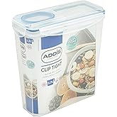 Addis Clip Tight Cereal Food Storage Container 3.7 Litre Tall Rectangle With Easy Pour Lid and Locking Clips, Airtight Bpa Fr