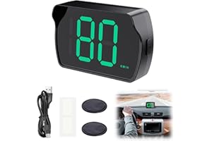 CARREUTY Digital GPS Speedometer Car HUD Heads up Display Car Speedometer With Non-slip Mat USB Plug & Play Real-Time Monitoring for Truck SUV Motorcycle Large Font Display