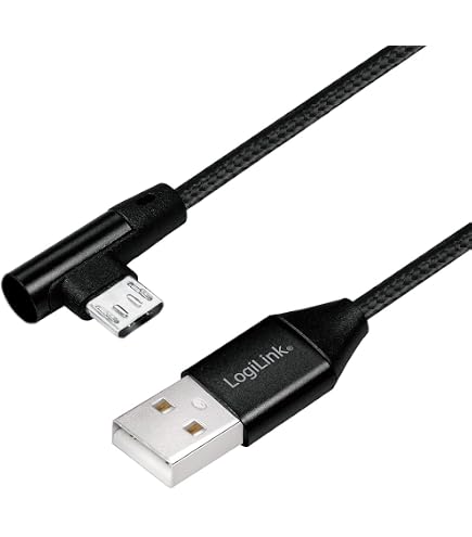 Cavo Micro USB System-S Con Connettore Angolato A 90° Destra - 140 Cm, Ricarica E Dati