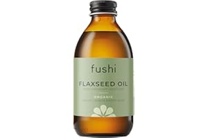 Fushi Organic Flax Seed Oil 100ml | Fresh & Cold Pressed | Rich in Omega 3 Essential Fatty Acids| Best for Inner Health, Dry Skin | Made from English Grown Seeds | | Ethical & Vegan | Made in The UK