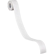 Selbstklebende Zierleiste Weiß 10m - 3D Bordüre Für Wände & Decken - Wasserdicht & Einfach Zu Montieren