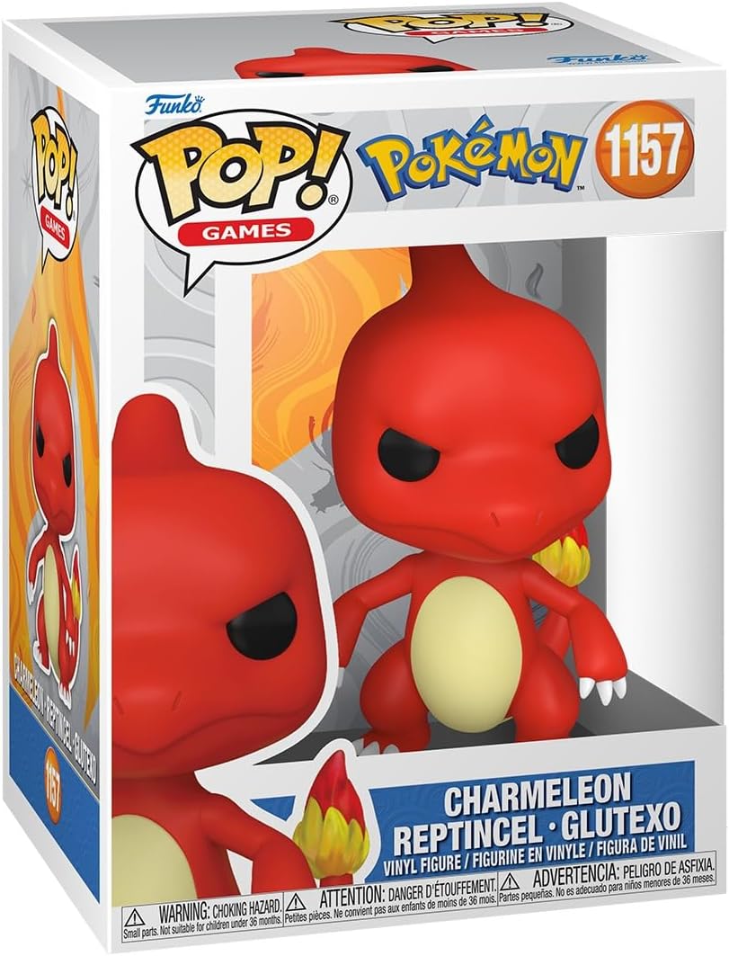 Funko Pop Games: Pokemon - Charmeleon - Figura de Vinilo Coleccionable - Idea de Regalo - Mercancía Oficial - Juguetes para niños y Adultos - Figura Modelo para coleccionistas y exhibición