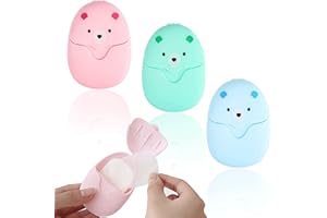 NPQ 3 Pcs Mini Portable Soap Paper Disposable Soap Sheets for Washing Your Hands on Indoor and Outdoor Activities Home Office School Travel Camping Hiking Perfect Hand Cleansing Solution