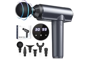 Massagepistole Massage Gun, Lefity Mini Massagepistole 2600mAh mit 30 Geschwindigkeiten und 6 Massageköpfen Handmassagegerät 