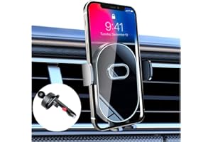 Adunsiaoto Supporto per Telefono Da Auto, Supporto Telefono Cellulare Auto Con Presa D'aria a Rotazione a 360°, Universale Porta Cellulare per Cruscotto Parabrezza E Presa D'aria Automobiles