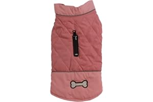 JoyDaog Manteau réversible pour chien de petite taille, imperméable et chaud, idéal pour l’hiver - Rose, XS