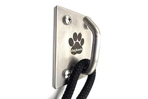 DOGHOOK Canine Hitch- Secure Dog Leash Parking Mounted Indoor – Outdoor Wall Hook - Tie Out Stainless Steel Practical Lead Management for Home & Business, Ultimate Strength