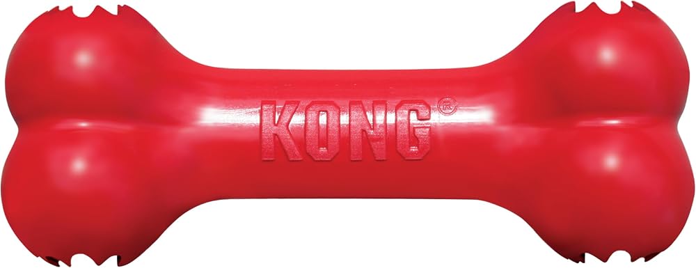 KONG Goodie Bone – Çiğnemek ve Atıştırmalık için Sağlam Kauçuktan Köpek Kemiği – Büyük Köpekler için