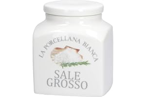 LA PORCELLANA BIANCA Porcellana Conserva pojemnik z pokrywką 1,1 l Deco sól kamienna Gb, nylon/A