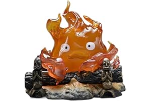 YAWDIL Lámpara de dibujos animados de Calcifer de dibujos animados, 12 cm, vela de escritorio, figura de acción, modelo de PVC, colección de juguetes