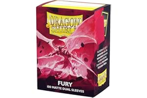 Dragon Shield – Matte Dual Fury Alaric Crimson King (fucsia) 100 CT Dimensioni standard custodie per carte MTG lisce e resistenti, compatibili con Pokemon & Magic The Gathering Card Sleeves