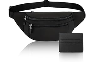 UIRHEURD Bauchtasche für Herren Damen Gürteltasche Bauchtaschen Herren Hüfttasche Sport Wasserdicht Bauchtasche Schwarz Outdoor Groß Handytasche Laufgürtel Umhängetasche für Camping Wandern Fitness Geschenke