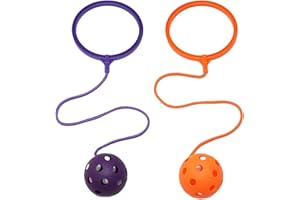 YCSRNN Ankle Skip Ball for Kids, 2 Pack Swing Ball Set for Playground Equipment, Coordination Training and Fitness Exercise, Durable Plastic Skip It Ankle Toy for Outdoor and Indoor Activities
