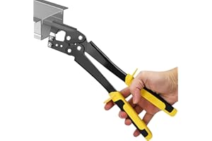 Nizirioo Mango perno crimpador drywall alicates: Acero ligero, pinzas de perforación fija, profesional, soporte compuesto, quilla sólida