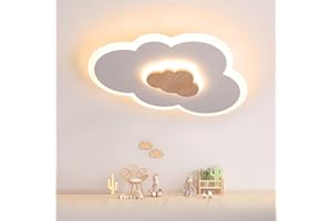FANLG Lampara infantil Techo, 40CM Lámpara de Techo Nube Dormitorio Luz de Techo Blanco Cálido 3000K Nube Lámpara de Techo para Habitación Infantil | Dormitorio | Salón