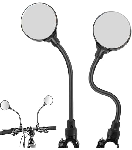 Specchietto Retrovisore Universale Per Bici E Monopattini - Regolabile, Facile Montaggio, Nero - Foto 5