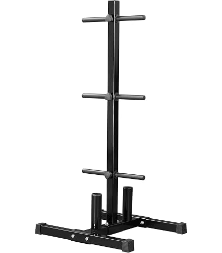Yes4All Hantelscheiben- & Langhantelhalter – 6 Heringe + 4 Ablagen, Trägt Bis 540 Kg, Platzsparend