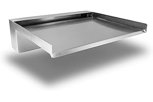 CLGARDEN Edelstahl Wasserfall Element 30cm Einsatz für Garten Teich Gabione Wand Mauer Pool Bachlauf