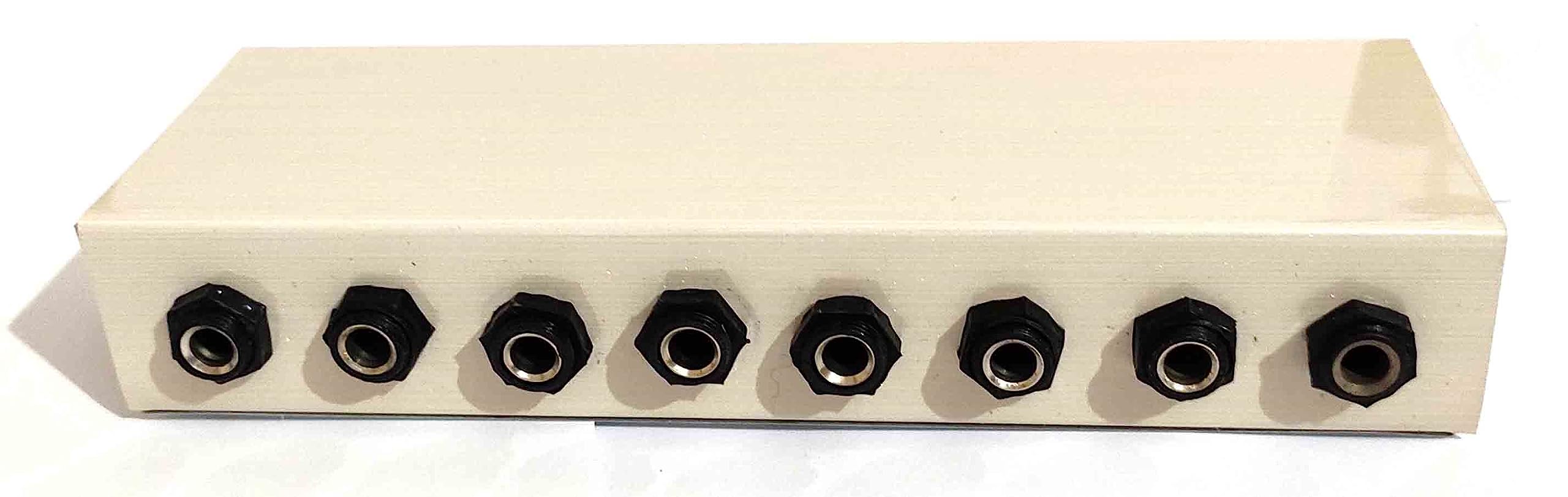 MJ-10 Multiple Jack 1 to 4 Dual Channel Splitter Mono Passive Instrument 6.35mm in/Outs (Color As Per stock)